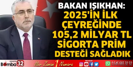 105,2 milyar TL sigorta prim desteği sağladık