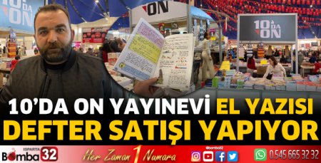 10'da On Yayınevi el yazısı defter satışı yapıyor