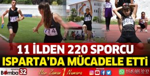 11 ilden 220 sporcu Isparta'da mücadele etti