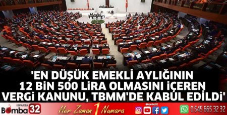 12 Bin 500 Lira TBMM'de kabul edildi