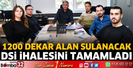 1200 dekar alan sulanacak