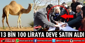 13 BİN LİRA VERİP DEVEYİ SATIN ALDI