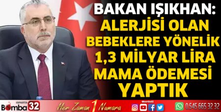 1,3 milyar lira mama ödemesi yapıldı
