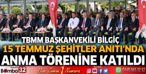 15 Temmuz Şehitler Anıtı'nda anma töreni