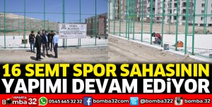 16 Semt Spor Sahasının Yapımı Devam Ediyor