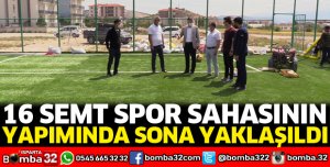 16 semt spor sahasının yapımında sona yaklaşıldı