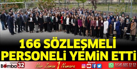 166 sözleşmeli personeli yemin etti