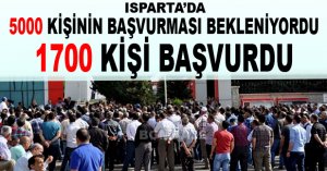 1700 KİŞİ BAŞVURDU