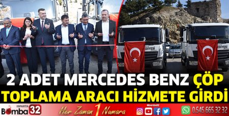 2 adet Mercedes Benz çöp toplama aracı hizmete girdi