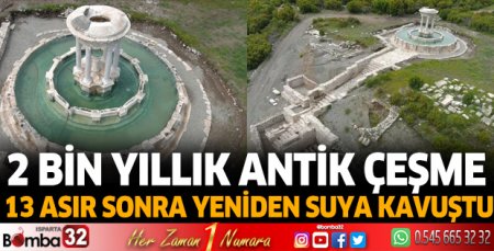 2 bin yıllık antik çeşme, 13 asır sonra yeniden suya kavuştu