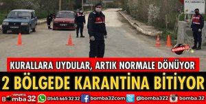 2 BÖLGEDE KARANTİNA BİTİYOR