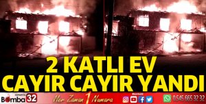 2 katlı ev kül oldu