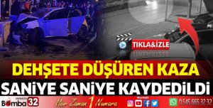2 kişiyi hayattan koparan kaza saniye saniye kaydedildi