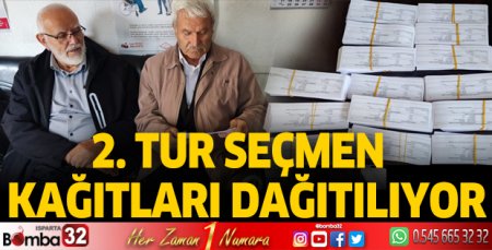 2. tur seçmen kağıtları dağıtılıyor