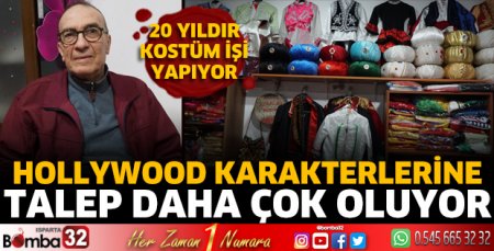 20 yıldır kostüm işi yapıyor
