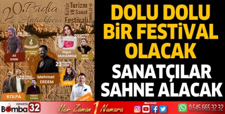 20. Psidia Antiokhiea Kültür Turizm ve Sanat Festivali Programı