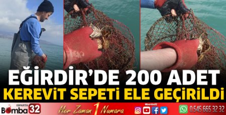 200 adet kerevit sepeti ele geçirildi