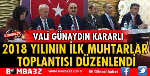 2018 YILININ İLK MUHTARLAR TOPLANTISI DÜZENLENDİ
