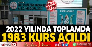 2022 yılında 1983 kurs açıldı