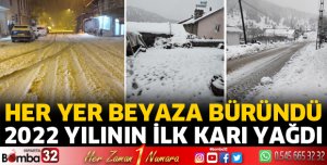 2022 yılının ilk karı yağdı