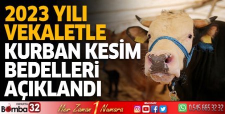 2023 yılı vekaletle kurban kesim bedelleri açıklandı