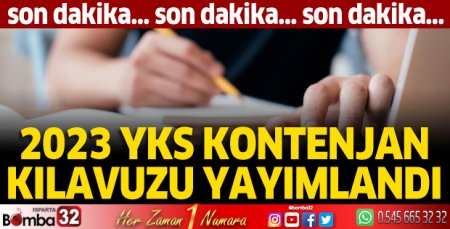 2023 YKS kontenjan kılavuzu yayımlandı