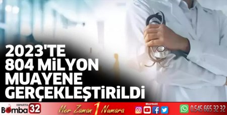 2023'te 804 milyon muayene gerçekleştirildi