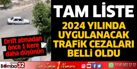 2024 yılında uygulanacak trafik cezaları belli oldu