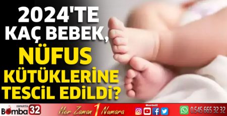 2024'te kaç bebek, nüfus kütüklerine tescil edildi?