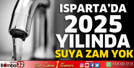 2025 yılında suya zam yok 