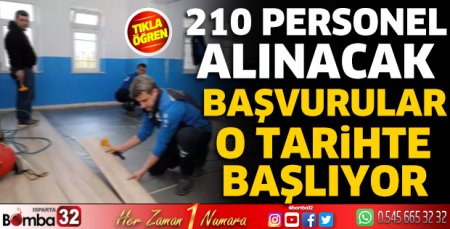 210 personel alınacak