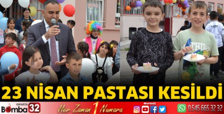 23 Nisan pastası kesildi 