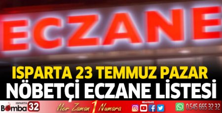 23 Temmuz 2023 Bugün Nöbetçi Eczaneler