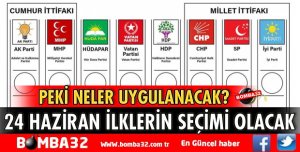 24 HAZİRAN İLKLERİN SEÇİMİ OLACAK!