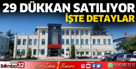 29 dükkan satılıyor