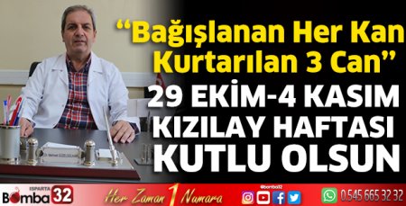 29 Ekim-4 Kasım Kızılay Haftası kutlu olsun