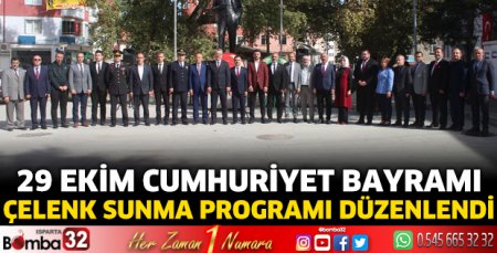 29 Ekim Cumhuriyet Bayramı Çelenk Sunma programı düzenlendi