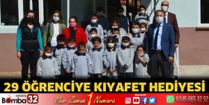 29 öğrenciye kıyafet hediyesi