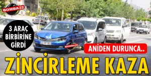 3 ARAÇ BİRBİRİNE GİRDİ