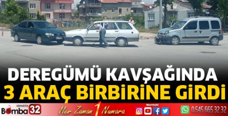 3 araç birbirine girdi