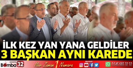 3 başkan aynı karede