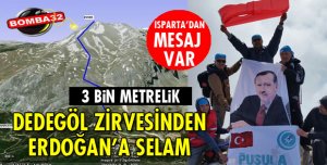 3 BİN METREDEN ERDOĞAN'A SELAM