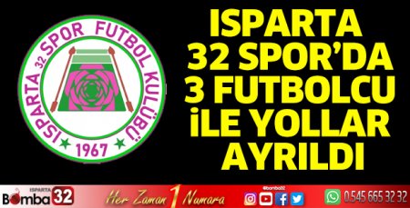 3 futbolcu ile yollar ayrıldı