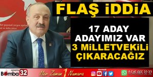 3 MİLLETVEKİLİ ÇIKARACAĞIZ