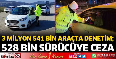 3 Milyon 541 Bin araçta denetim
