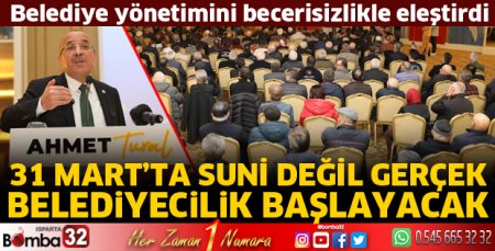 31 Martta suni değil gerçek belediyecilik başlayacak