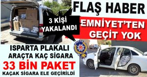 33 Bin Paket Kaçak Sigara Ele Geçirildi