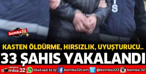 33 ŞAHIS YAKALANDI