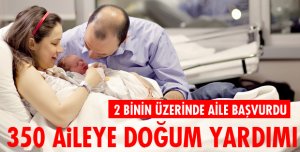 350 AİLEYE DOĞUM YARDIMI