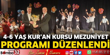 4-6 Yaş Kur’an Kursu mezuniyet programı düzenlendi